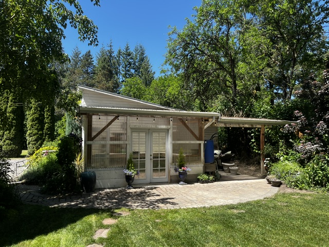 Home exterior with green lawn